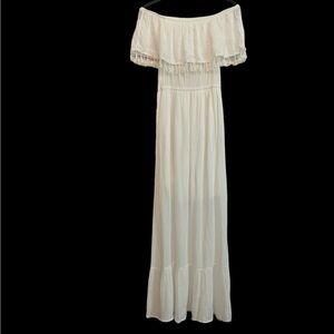 White Off Shoulder Women's Dress size small